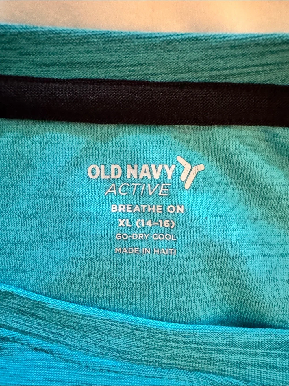 Boys XL Old Navy Teal Heather Performance Crew Neck T-Shirt